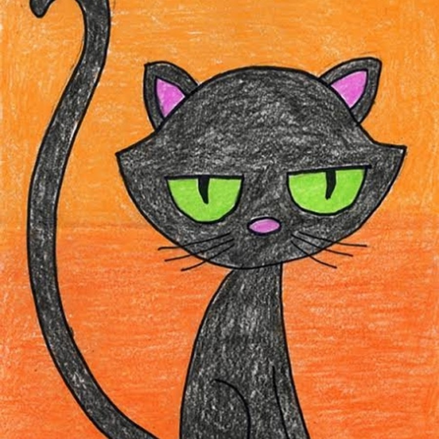 Детские рисунки кошки карандашом