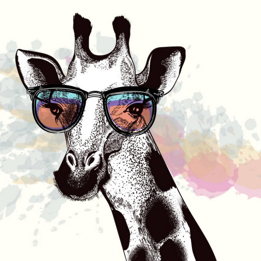 Постер Жираф в очках