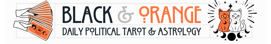 Black & Orange tarot & astrology Banner