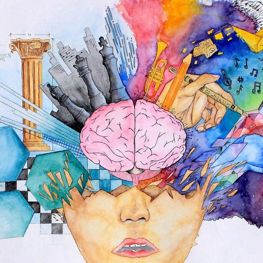 Мозг уникален. Креативные и творческие способности. Креативное мышление. Креативный мозг. Креативные рисунки.