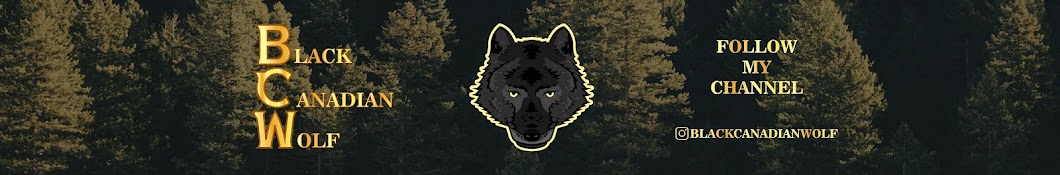 Black Canadian Wolf Banner