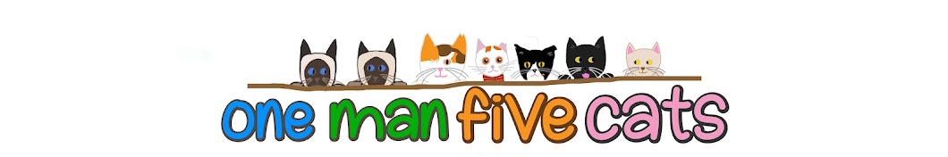 One Man Five Cats Banner