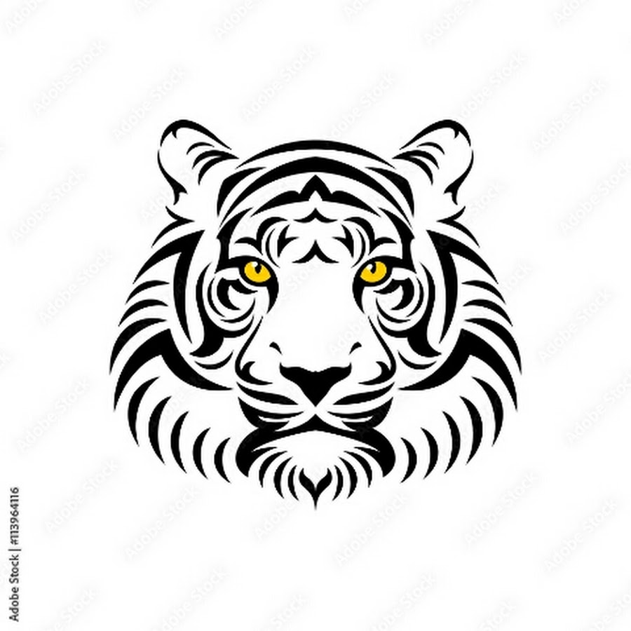 Тигр стилизованный логотип