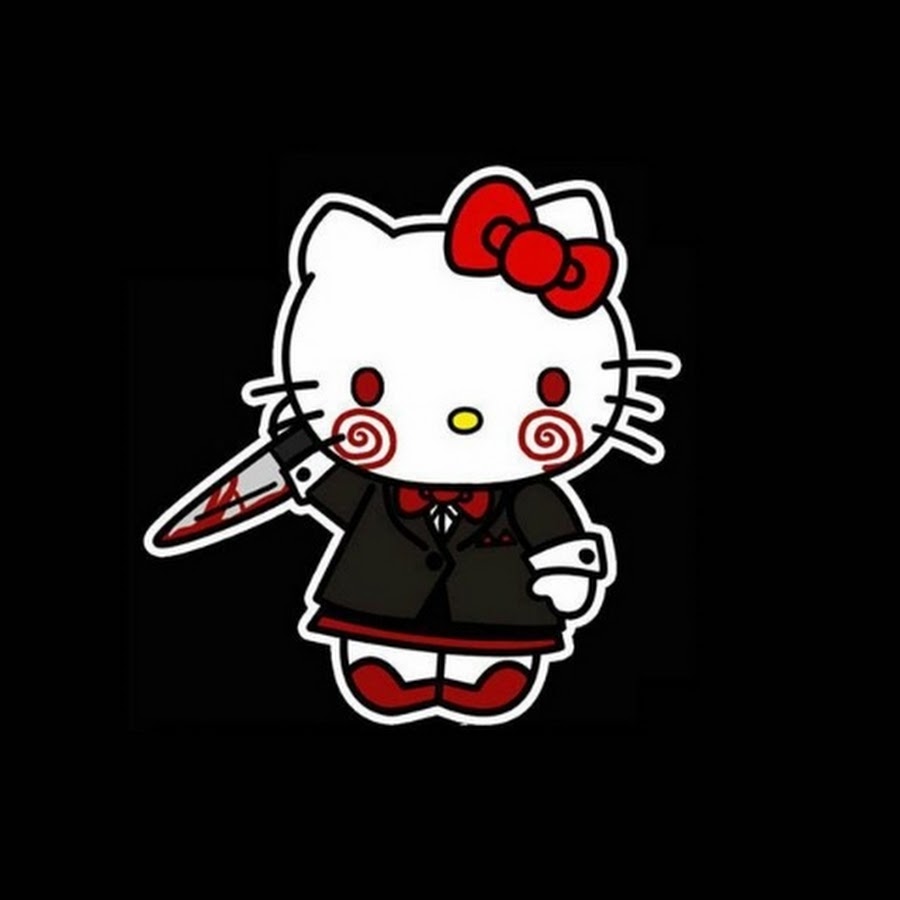 Покажи черную hello kitty. Хелло Китти. Хелло Китти черная. Хеллоу Китти злая. Страшная Хэддоу Киттии.