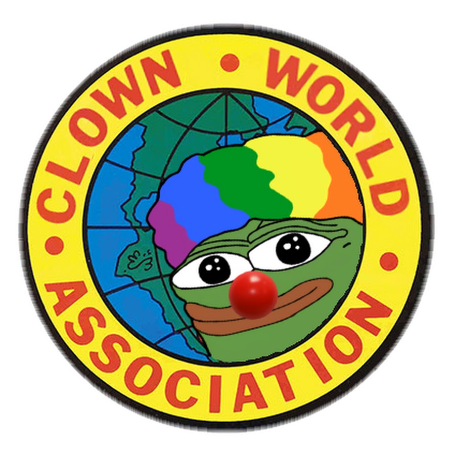 Пепе ворлд. Clown World. Clown World Pepe. Клоун логотип. Лягушка Пепе клоун.