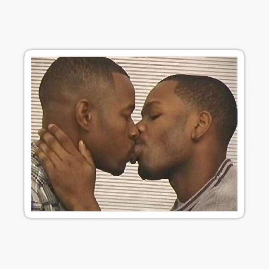 2 gay black dudes kissing meme