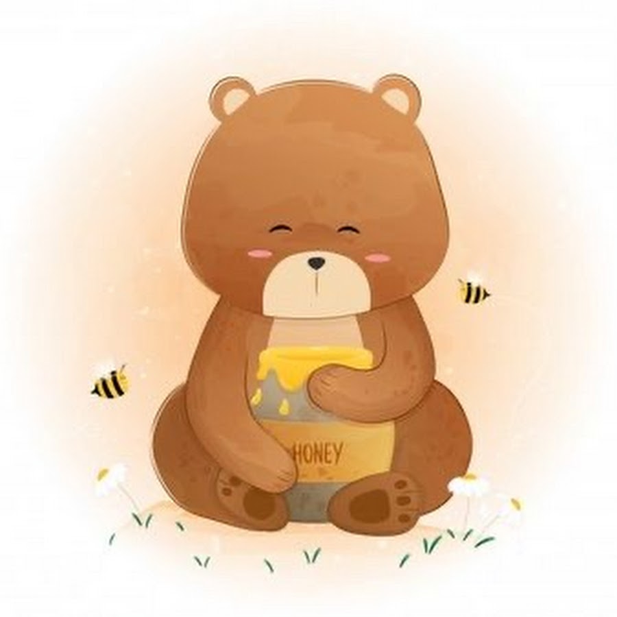 Милый Медвежонок с мёдом
