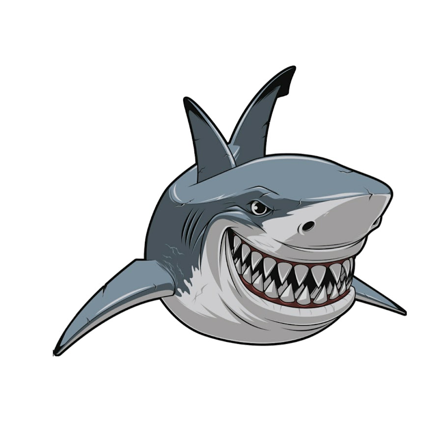Мультяшная акула с зубами