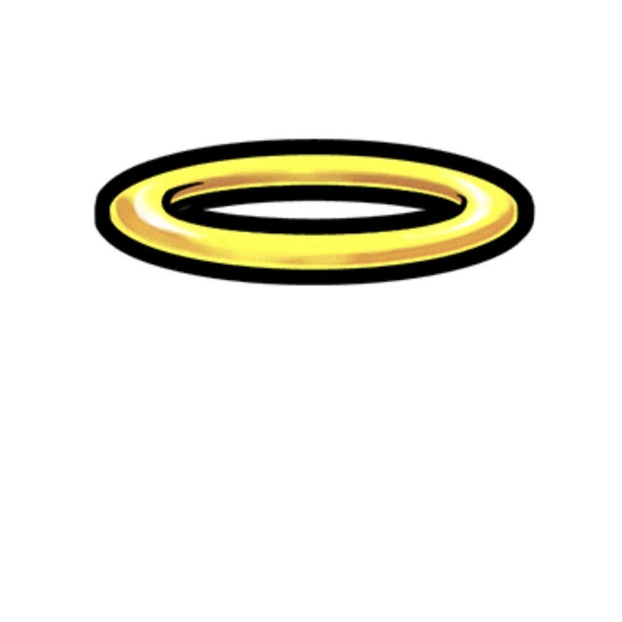 Golden ring. Angel halo. Cartoon doodle vector illustration