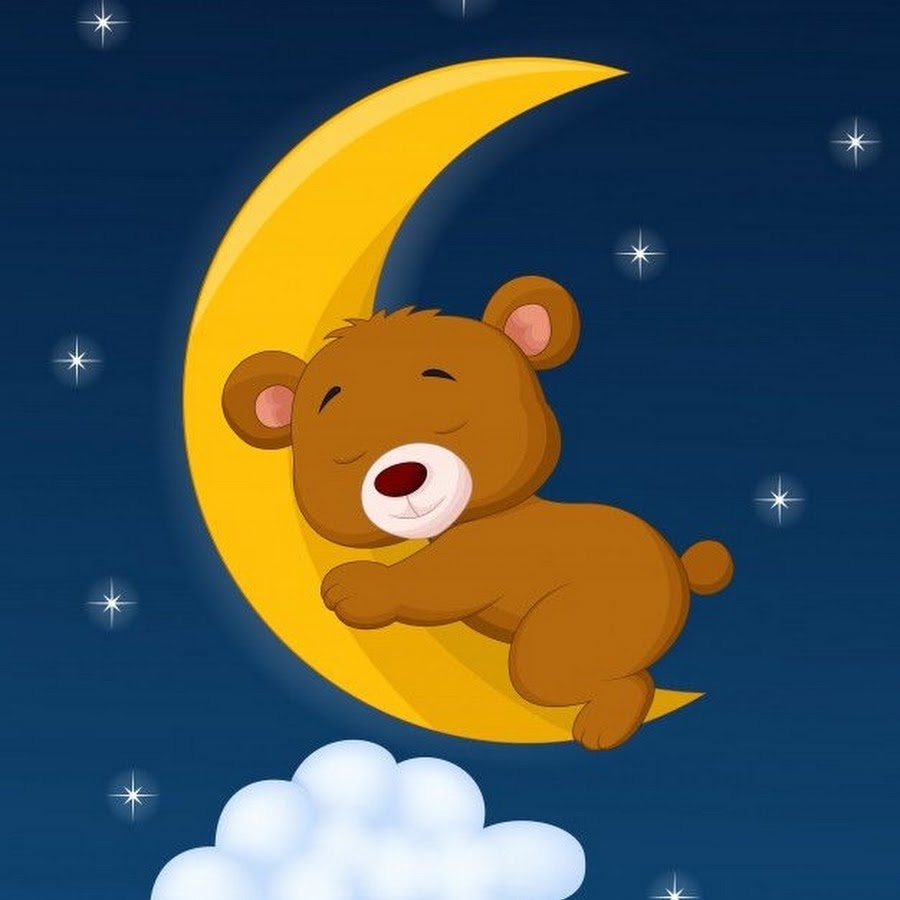 Медвежонок спящий на Луне