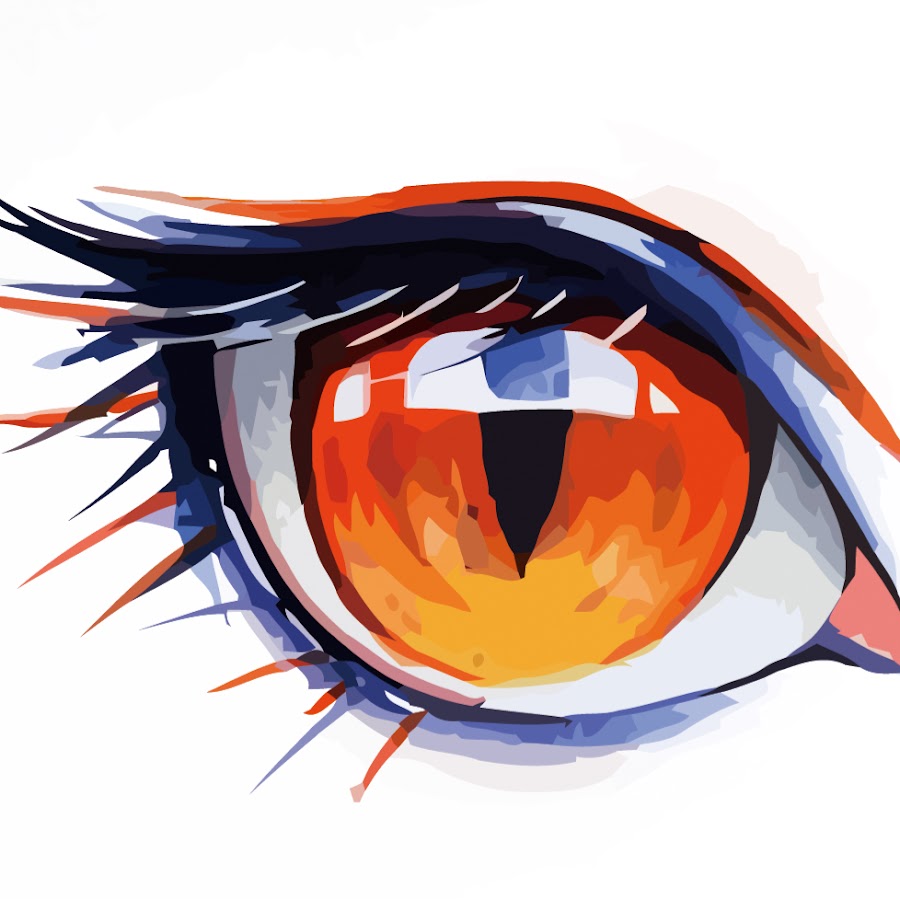 Оранжевые глаза аниме