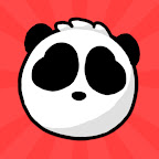 Panda eating a muffin