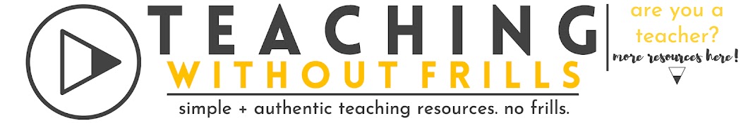 Teaching Without Frills Banner