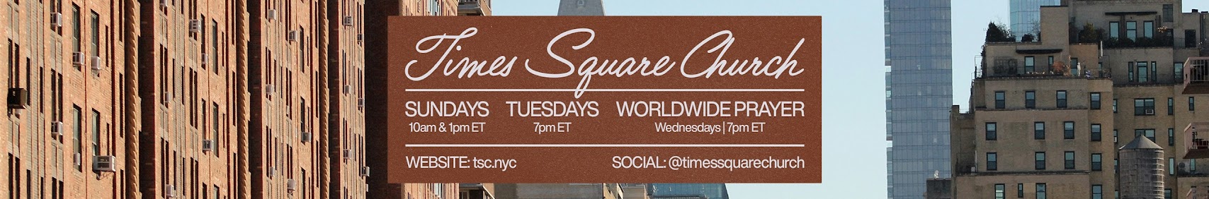 Times Square Church banner