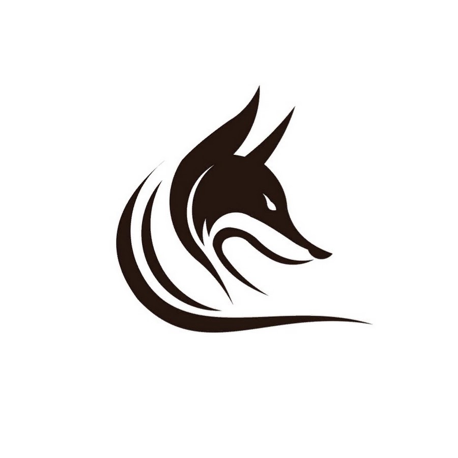 Логотип лисы черно белый