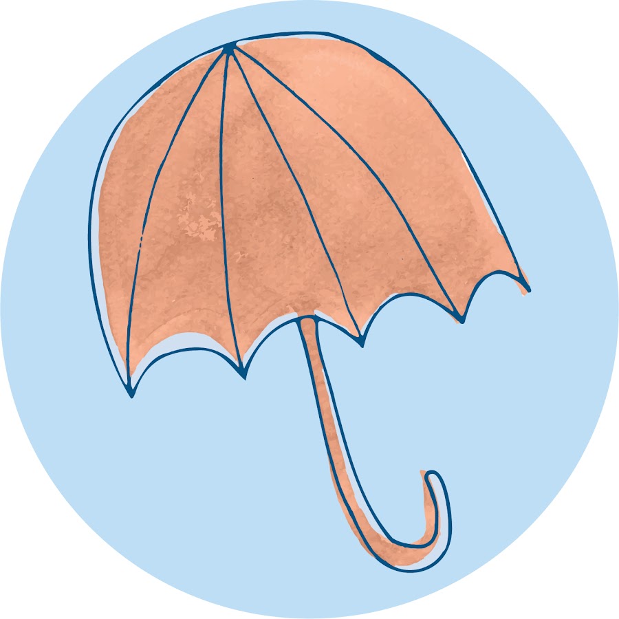 orange umbrella clip art