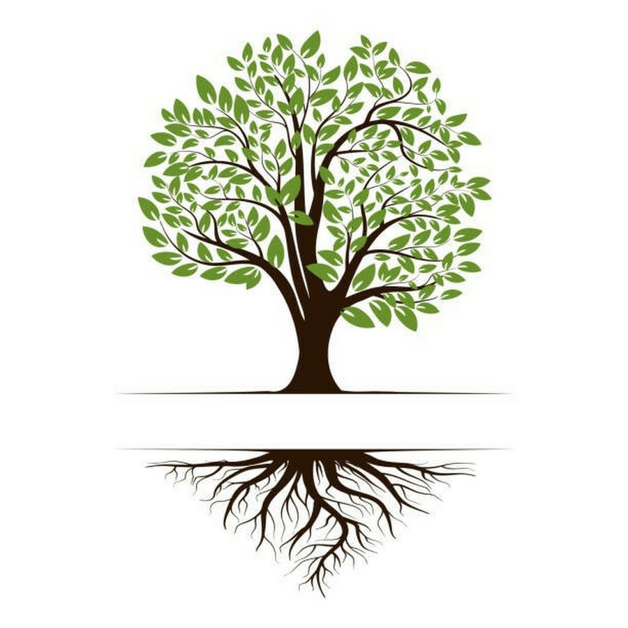 Дерево с корнями лого