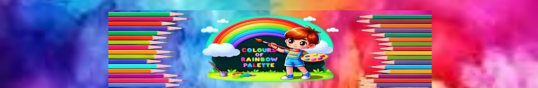 Colours of Rainbow palette: kids drawing 