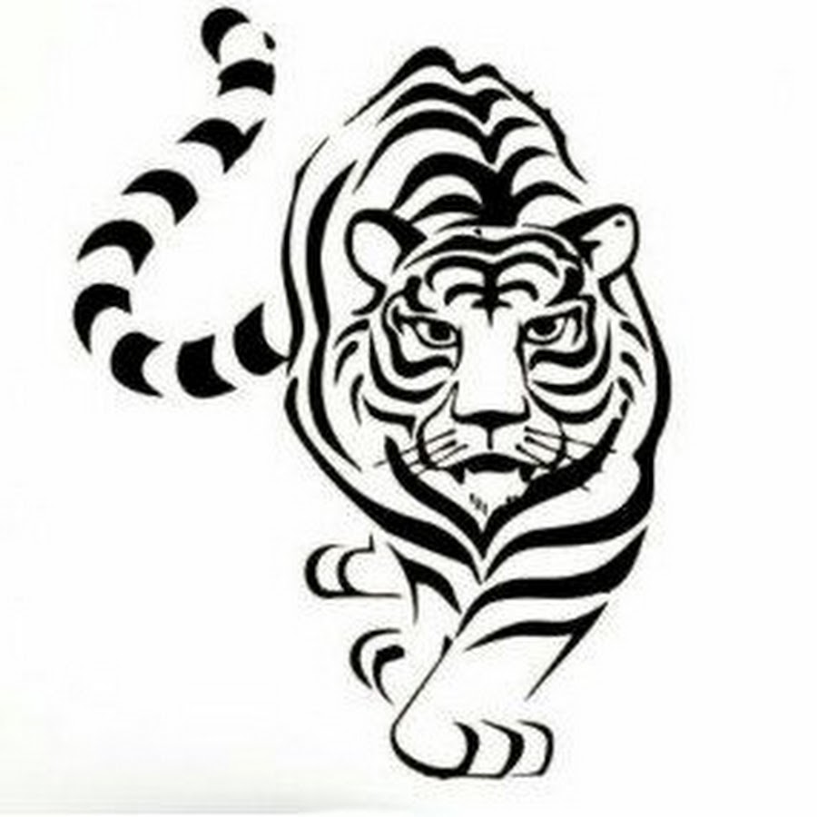 Морда тигра векторный рисунок
