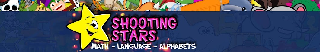 Shooting Stars: Math - Language - Alphabets Banner