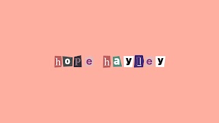 «Hope Hayley» youtube banner