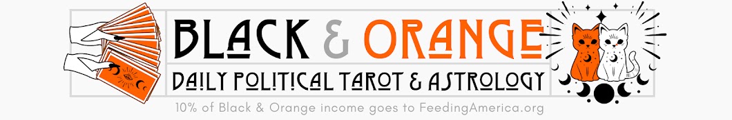 Black & Orange Tarot & Astrology Banner