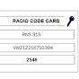 Radio Unlock Code