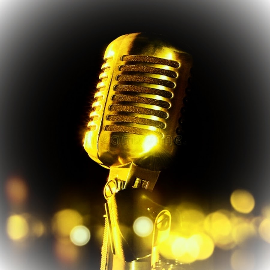 golden microphone png