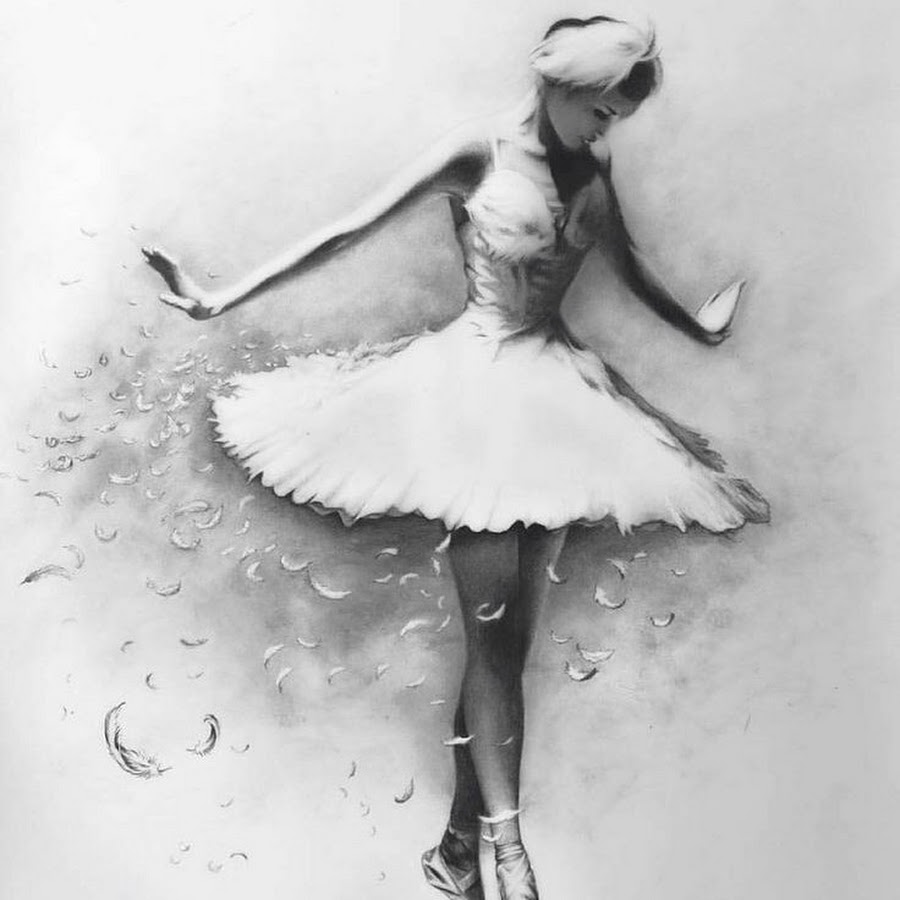 Эскиз балерины рисунок