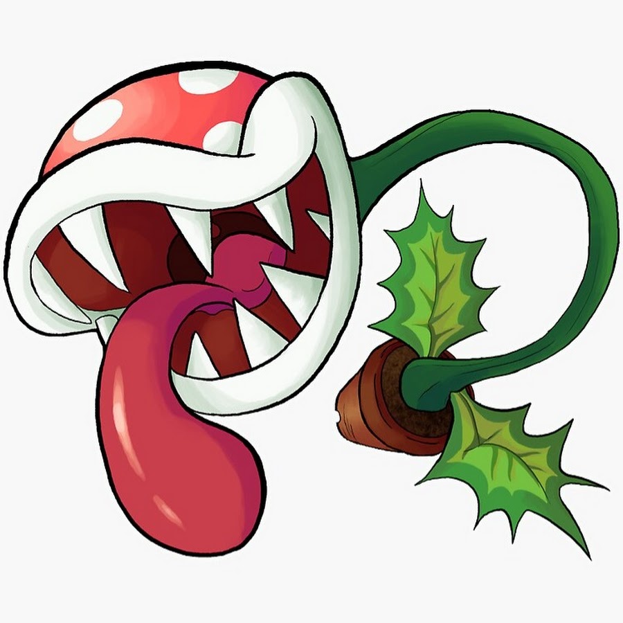 Piranha plant. Хищное растение из Марио. Пиранья PVZ. Растения мутанты. Стикер Smash.