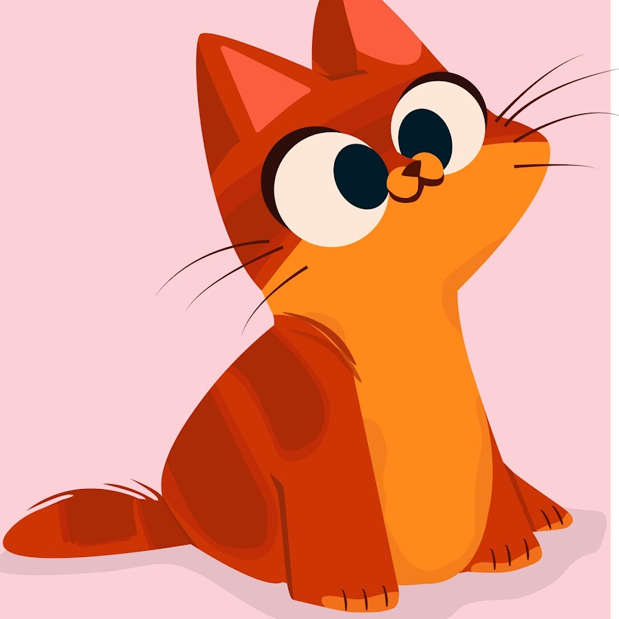 Рыжий кот мультяшный