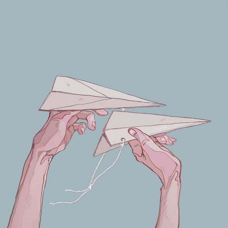 Картинки аниме парень бросающий бумажный самолётик