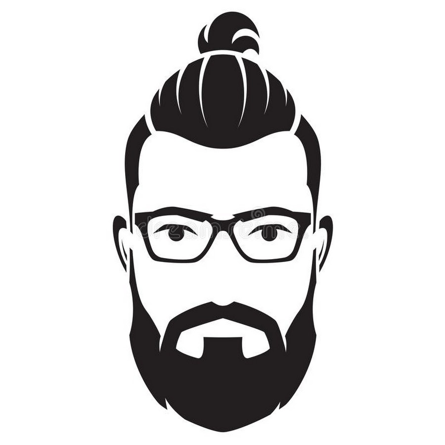 Логотип мужчина с бородой
