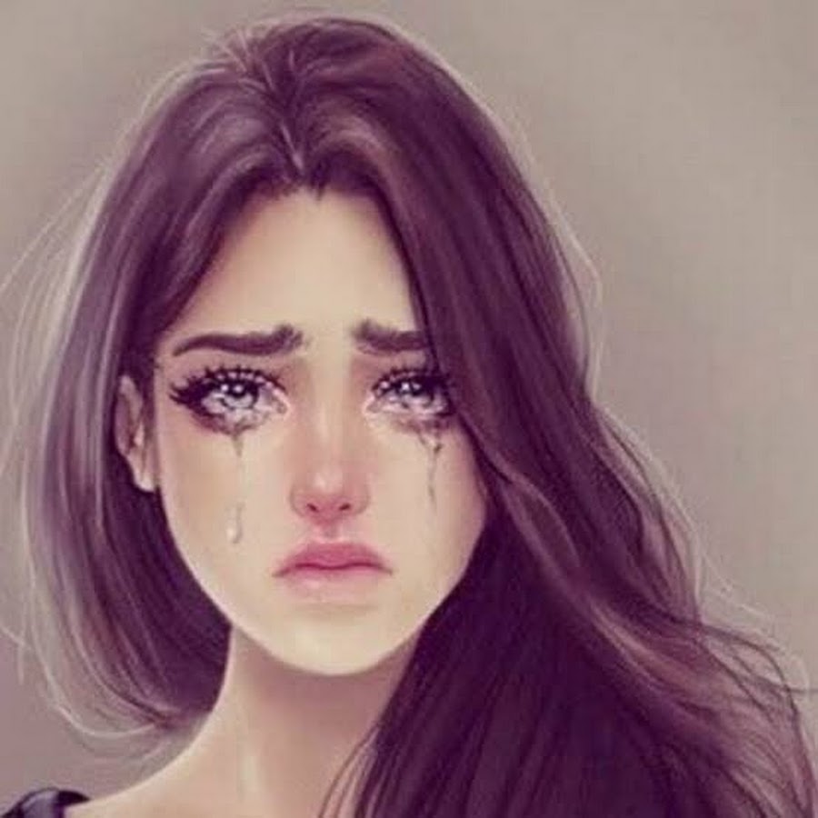 Мультяшная девушка плачет