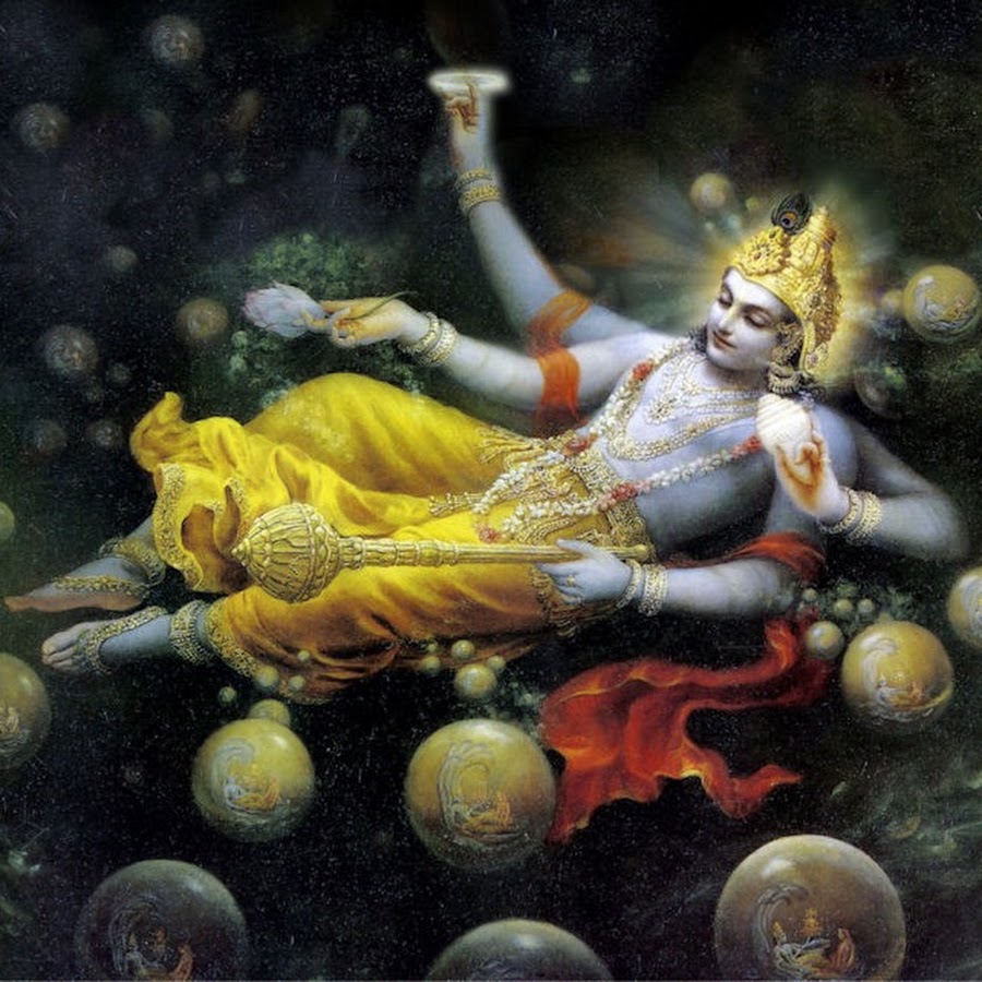 Миры брахмана. Маха-Вишну Брахма. Вишну Вселенная. Вишну Индуизм. Гарбходакашайи Вишну.