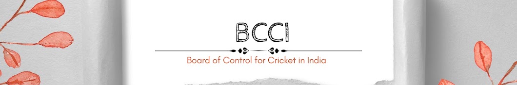 BCCI Official Channel Banner