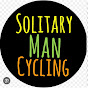 Solitary man cycling 