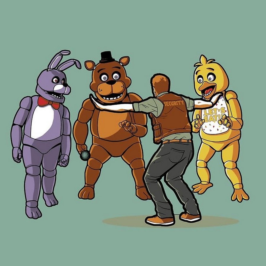 Fazbear meme. Фредди фазбер Security Breach. АНИМАТРОНИКИ И охранник. Охранник Фредди фазбер. Фредди и охранник.