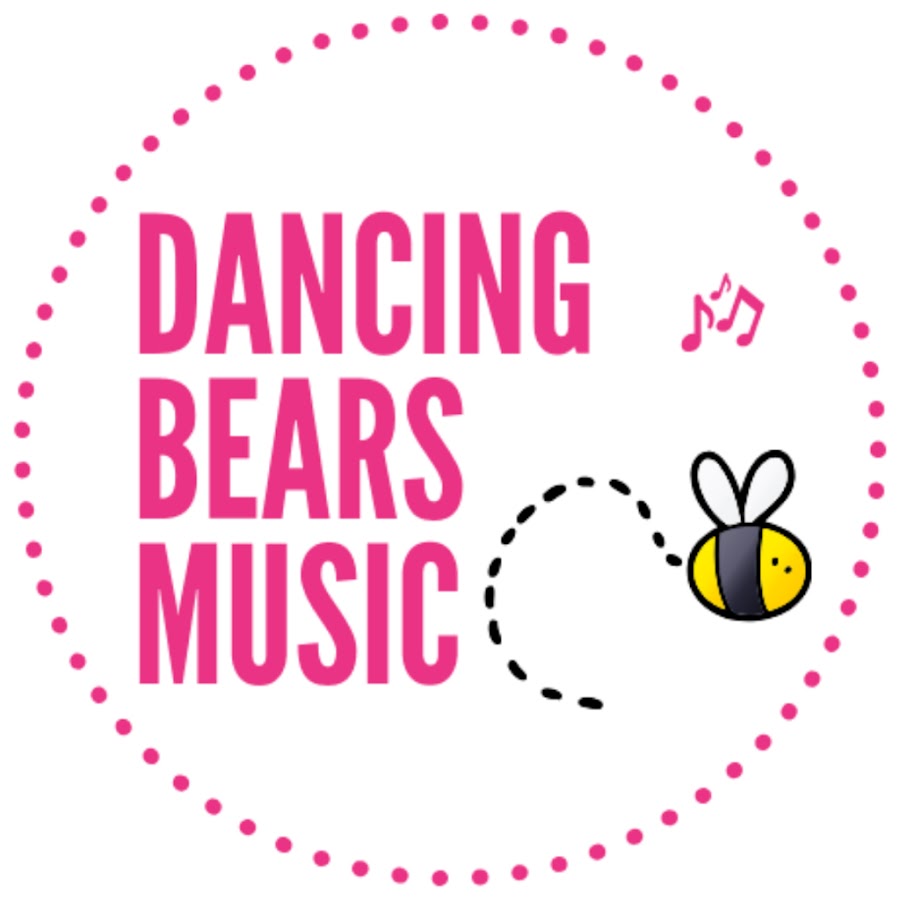 Musical bear. Kids Music logo.