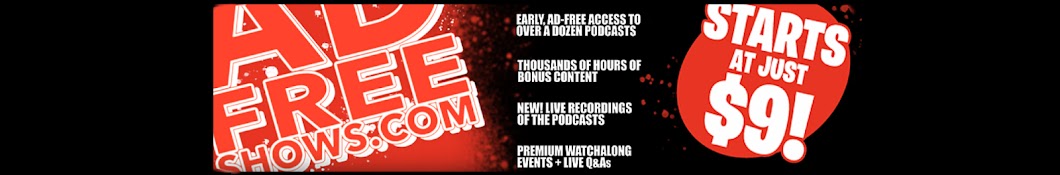 Ad Free Shows Banner
