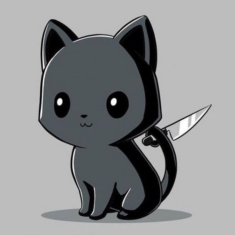 Черно белый кот аниме