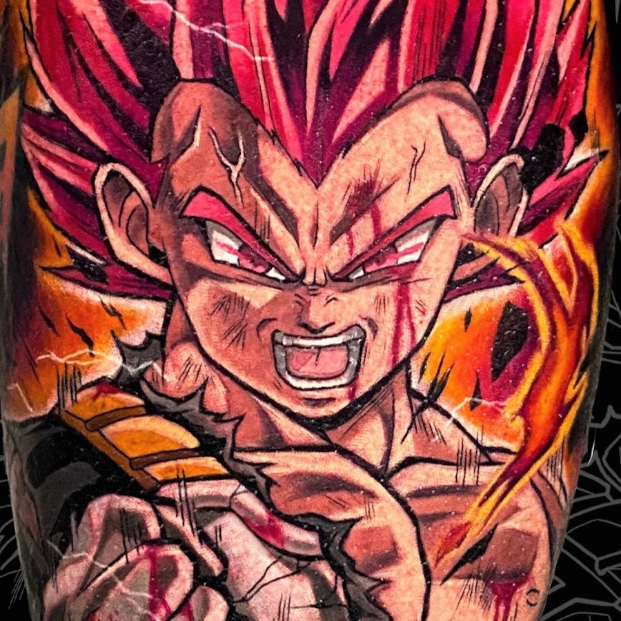 Vegeta from Dragonball - tattoo by DaveVeroInk by DaveVeroInk on DeviantArt