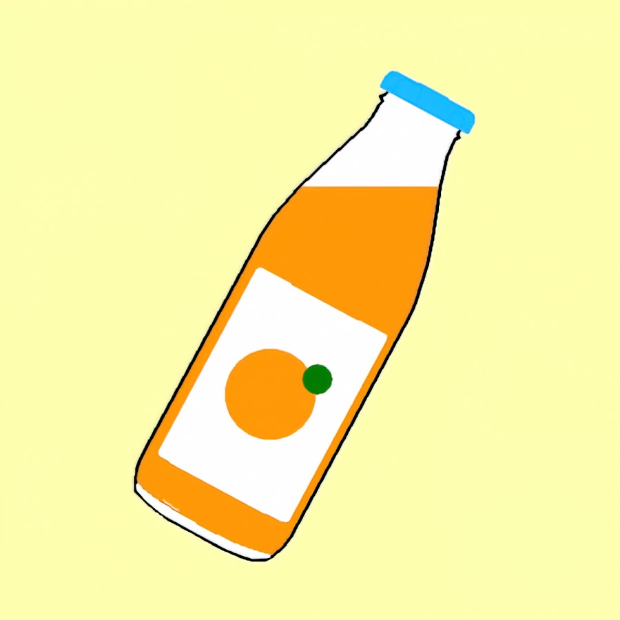 Orange juice glass or plastic bottle flat cartoon Vector Image