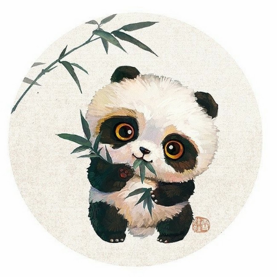 Милые иллюстрации животных Панда