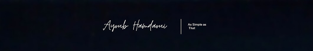 AYOUB HAMDAOUI Banner
