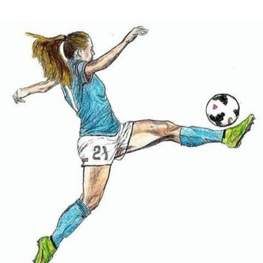 Рисунок футбол девочки