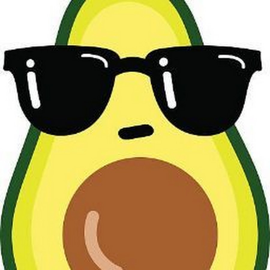 Авокадо мультяшное в очках