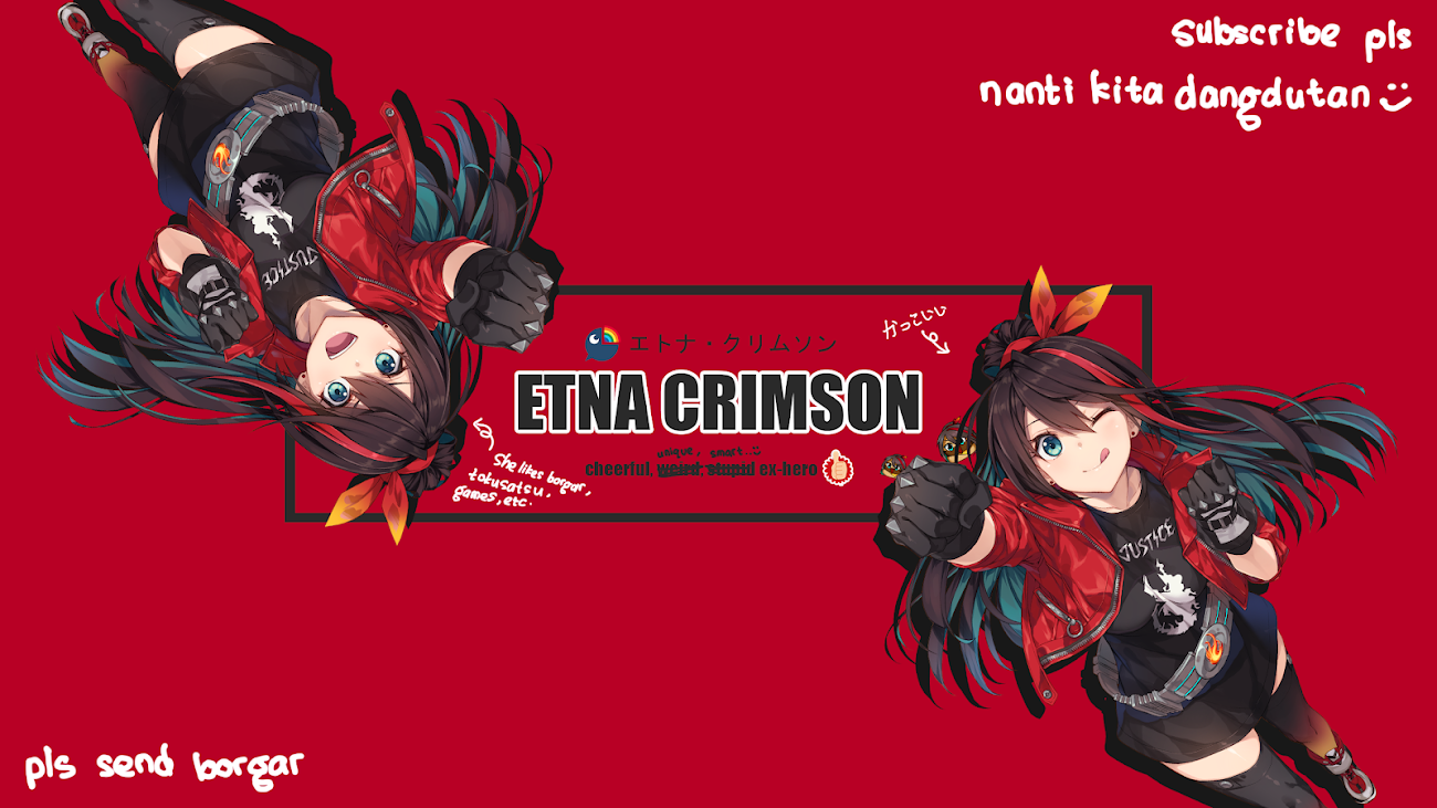 チャンネル「Etna Crimson【NIJISANJI / にじさんじ】」（エトナ・クリムソン）のバナー