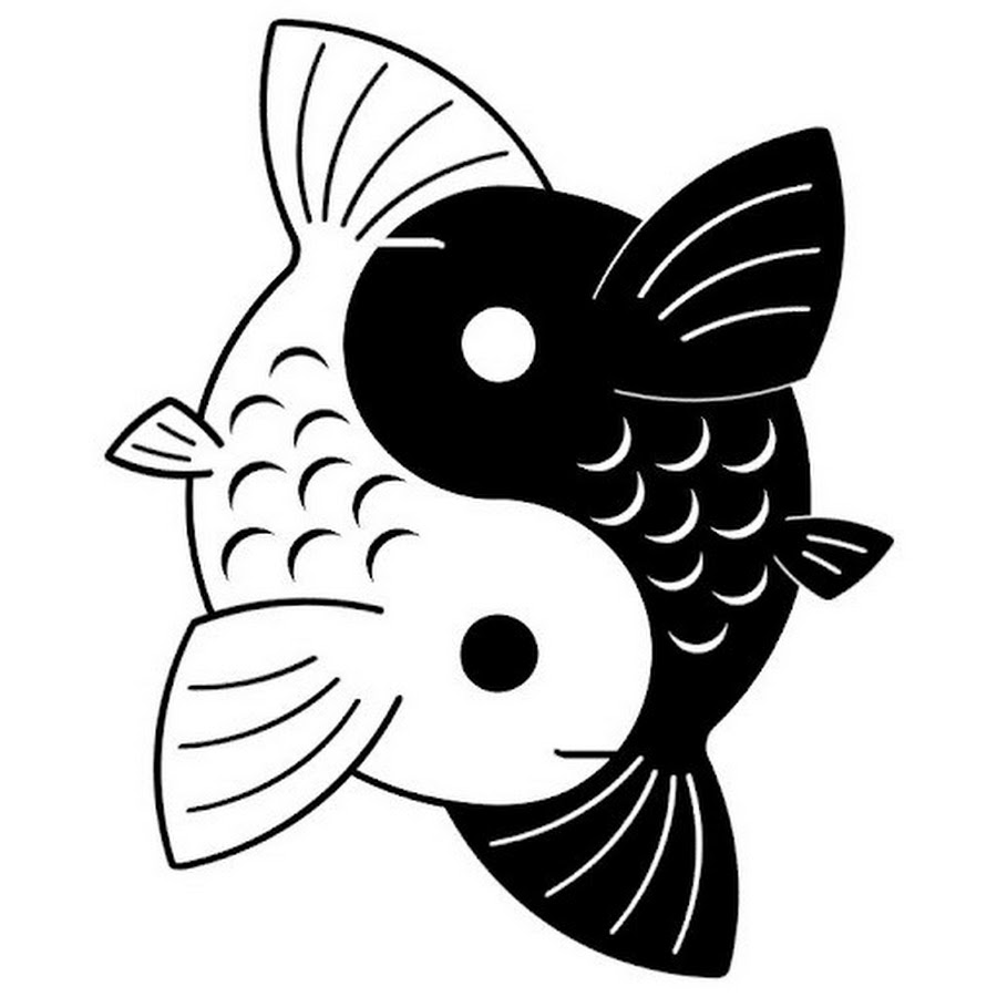 Рыбка черно белая