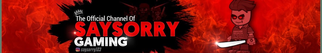 SAYSORRY GAMING Banner